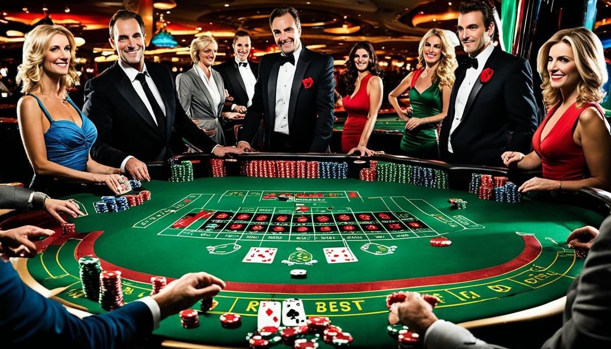 Antarmuka aplikasi adaro4d dengan meja Pretty Gaming blackjack